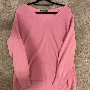 Something Navy Bubblegum Pink Knit Sweater